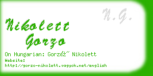 nikolett gorzo business card